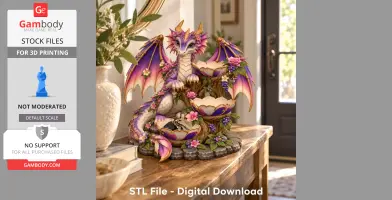 A colorful dragon-themed organizer with wings, flowers, and bowl sections for storing items.
