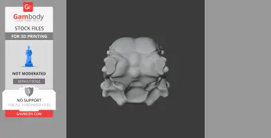 Zhongjianosaurus skull replica, front view, 3D model for printing on a dark background.