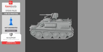 A detailed 3D model of the Pansarbandvagn 301 tank for 3D printing.