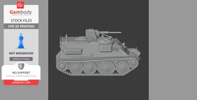 Detailed 3D model of the Pansarbandvagn 301 tank, suitable for 3D printing.