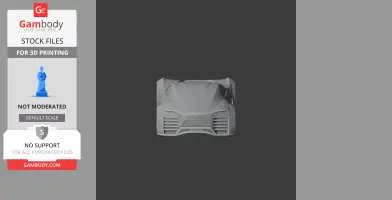 A 3D model of the front view of a sleek, futuristic car design, ideal for 3D printing.