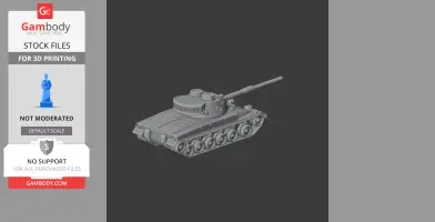 3D model of a Panzer 68 tank, detailed and ready for 3D printing.