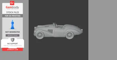 3D model of a classic Ferrari 159 S scale vehicle, designed for 3D printing.