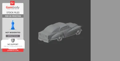 3D model of a vintage car, resembling the Ferrari 166 S, viewed from rear and side angles.