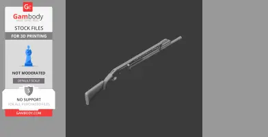 3D model of a Benelli M2 shotgun, designed as a cosplay prop for 3D printing.