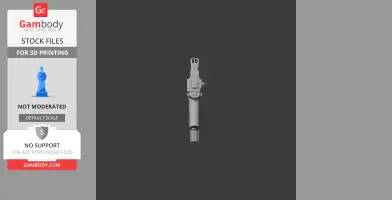 A 3D model of a Beretta ARX160 cosplay prop for 3D printing, viewed from the front on Gambody.