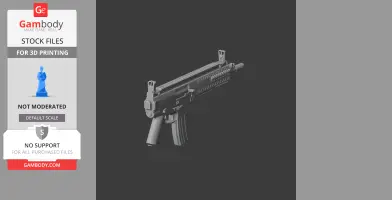 A detailed 3D model of a Beretta ARX160 rifle prop for cosplay, designed for 3D printing.