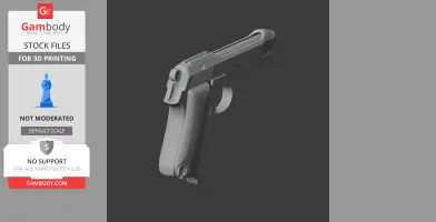A 3D model of a Beretta M1935 pistol, designed as a cosplay prop for 3D printing.