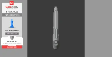 3D model of a Beretta M1935 pistol, top view, designed for 3D printing, displayed on a dark background.