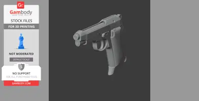 3D model of a Beretta M1935 handgun prop, intended for 3D printing and cosplay use.