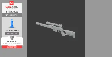 3D model of a Blaser R93 Tactical sniper rifle cosplay prop for 3D printing.