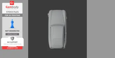 Top view of a gray 3D model of a classic Ferrari 195 S, displayed for 3D printing.