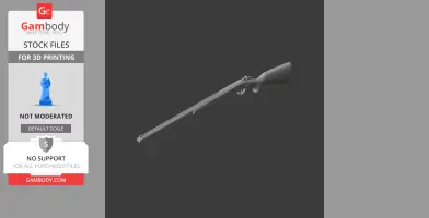 A 3D model of a break-action firearm, designed as a cosplay prop for 3D printing.