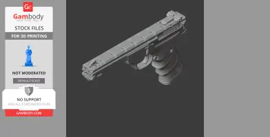 3D model of a Browning Buck Mark pistol, designed as a cosplay prop for 3D printing.
