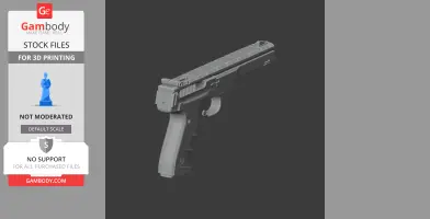 3D model of a Browning Buck Mark pistol, designed as a cosplay prop for 3D printing.