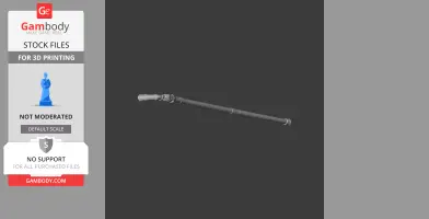 A detailed 3D model of a cane gun, designed as a cosplay prop for 3D printing.