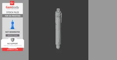 A 3D model of a cylindrical prop resembling a vintage gadget, suitable for 3D printing cosplay accessories.