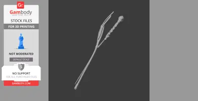 A detailed 3D model of Chikage sword from Bloodborne, designed for 3D printing.