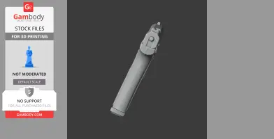 A 3D render of a Colt 2000 pistol prop for cosplay, shown in a grey texture from Gambody.