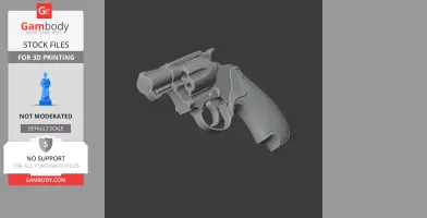 3D model of a Colt Detective Special revolver, designed for 3D printing as a cosplay prop.