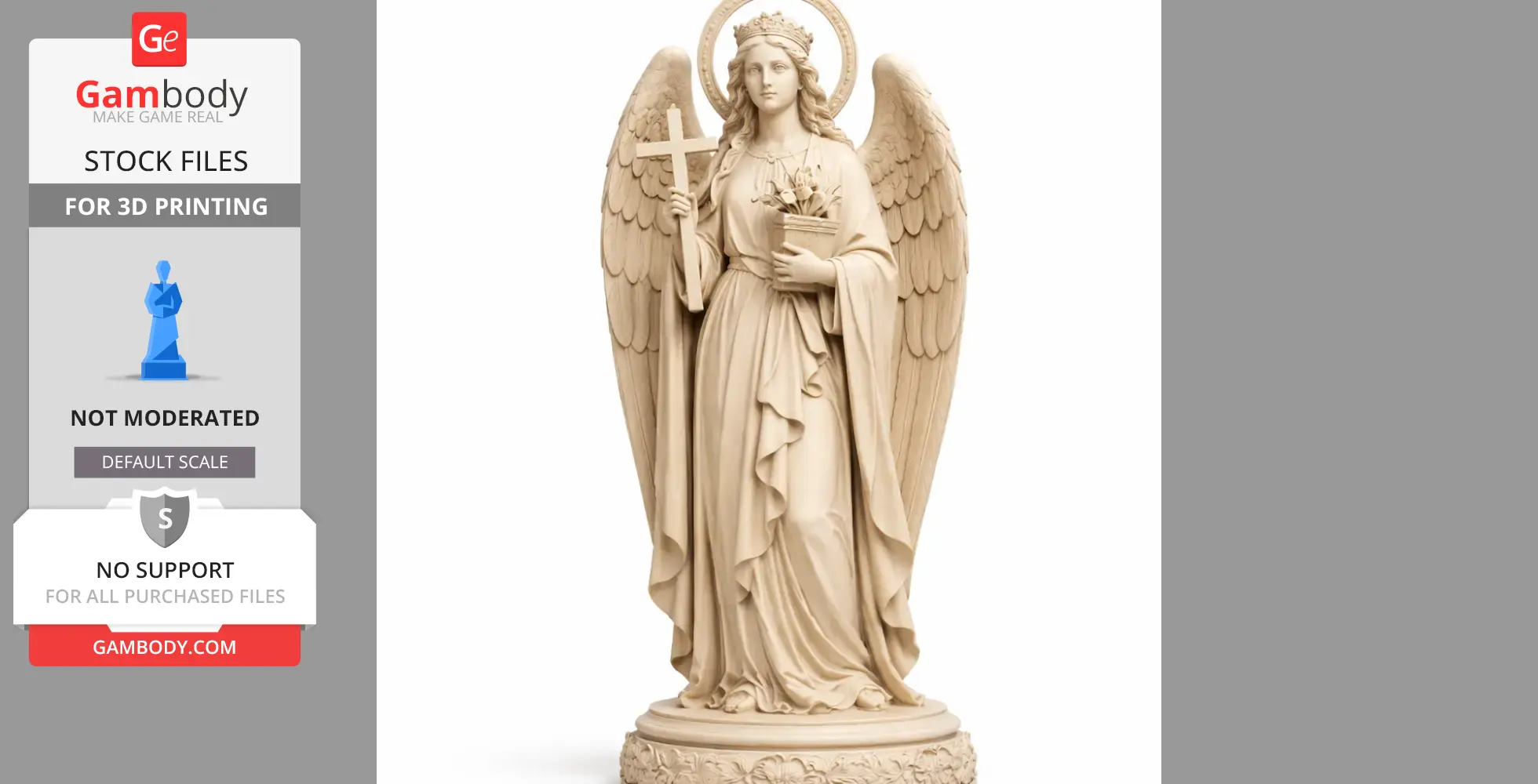 Saint Aurea of Ostia - Devotional Statue - STL 3D Print