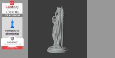 Saint Aurea of Ostia - Devotional Statue - STL 3D Print