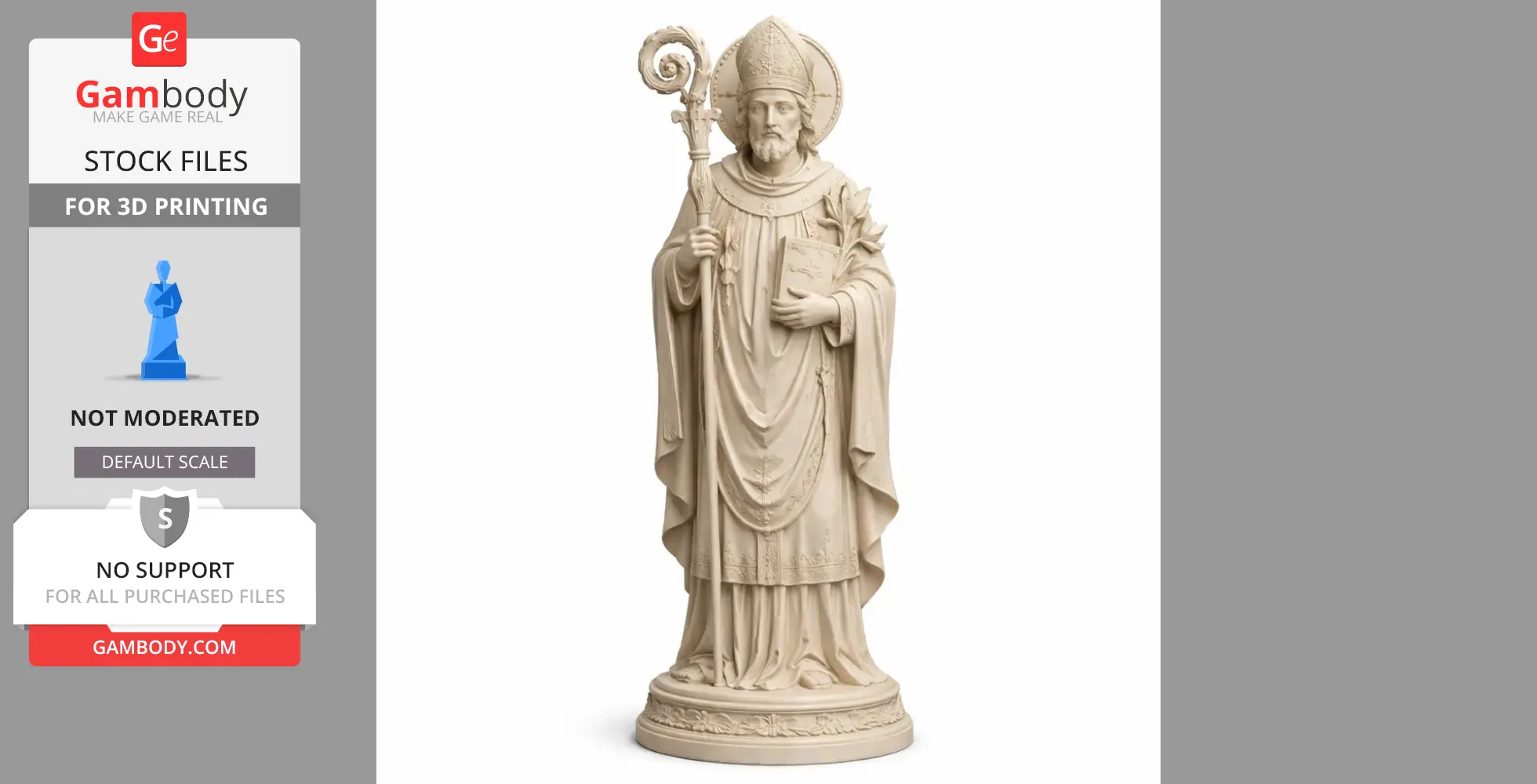 Saint Aurelian of Limoges - Devotional Statue - STL 3D Print