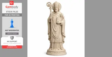 Saint Aurelian of Limoges - Devotional Statue - STL 3D Print