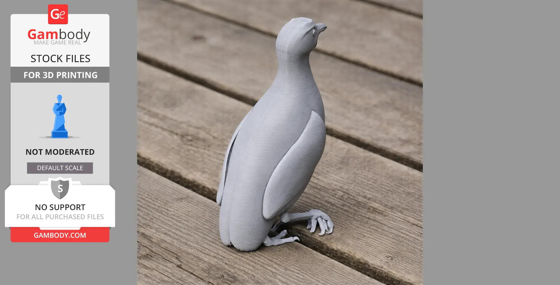 Barred buttonquail - Prehistoric Animal STL