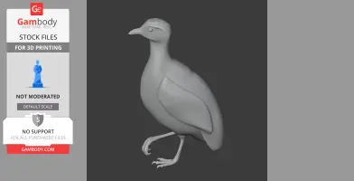 Barred buttonquail - Prehistoric Animal STL