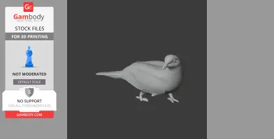 Barred cuckoo-dove - Prehistoric Animal STL