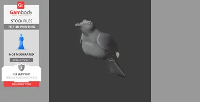 Barred cuckooshrike - Prehistoric Animal STL