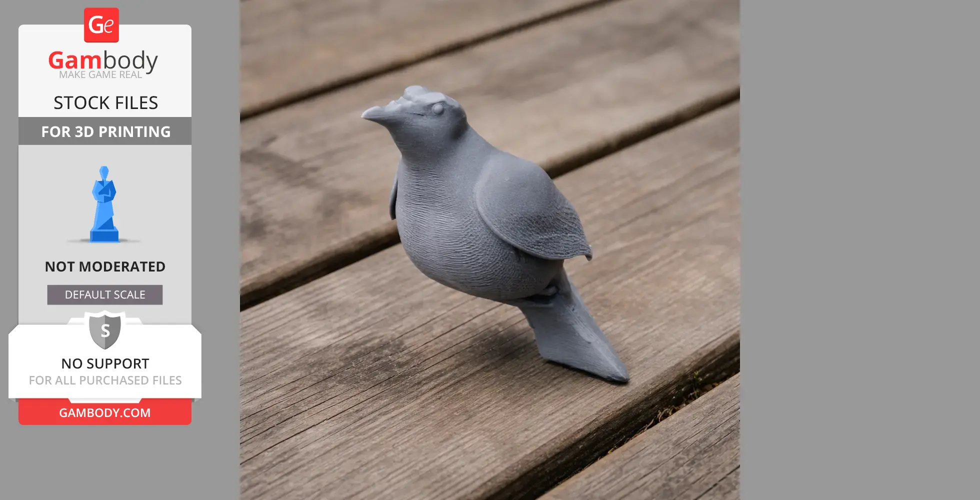Barred cuckooshrike - Prehistoric Animal STL
