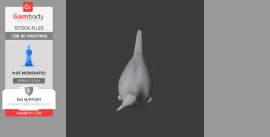 A 3D model of a barred dove viewed from above, showing detailed feather texture for printing.