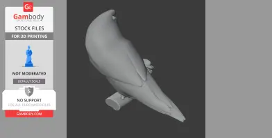 3D model of a barred parakeet perched on a branch, intended for 3D printing.