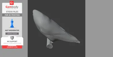 A 3D model of a perched barred parakeet, designed for 3D printing.