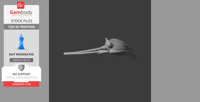 A 3D model of a Barusan cuckoo-dove with long beak, designed for 3D printing.