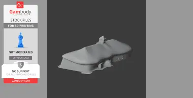 Gray 3D model of a traditional Dartmoor longhouse with a thatched roof and chimney.