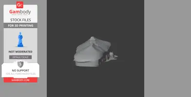 3D model of a Dartmoor longhouse with a sweeping roof and adjacent structural details.