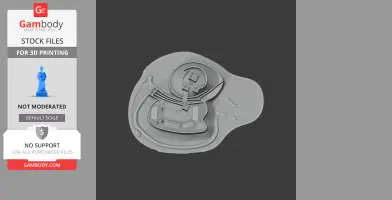 Top view of a detailed 3D model of a castle layout for printing, showing structures and pathways.