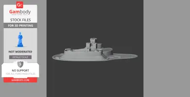 3D model of a medieval castle with towers and walls, designed for 3D printing.