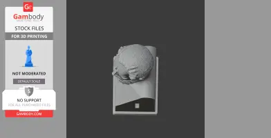 A 3D model of a detailed warrior bust with textured hair, viewed from above.