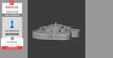 A detailed 3D model of Deal Castle with circular towers and intricate architectural features for 3D printing.