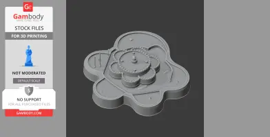 A 3D model of Deal Castle with concentric circular walls and star-shaped outer design for 3D printing.
