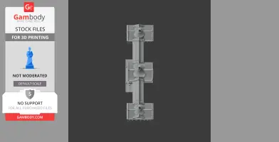 Vertical 3D model of the Grand Palace Bangkok architecture, designed for 3D printing.