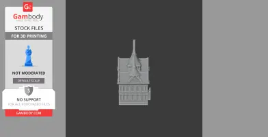 3D model of a detailed architectural structure resembling part of a traditional palace.