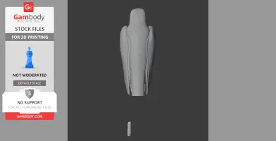 A 3D model of a streamlined, winged prehistoric bird or bat for 3D printing.
