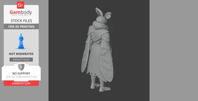 A 3D figurine of a character with moth-like features, including wings and antennae, in a standing pose.