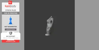 Tall, intricate figurine with spikes and cape, reminiscent of a woody creature, for 3D printing.