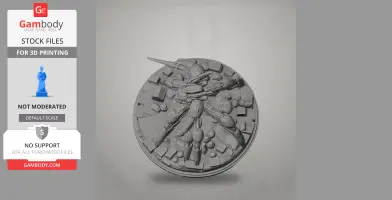 A detailed 3D model of a mechanical sea spider with multiple legs on a circular base.